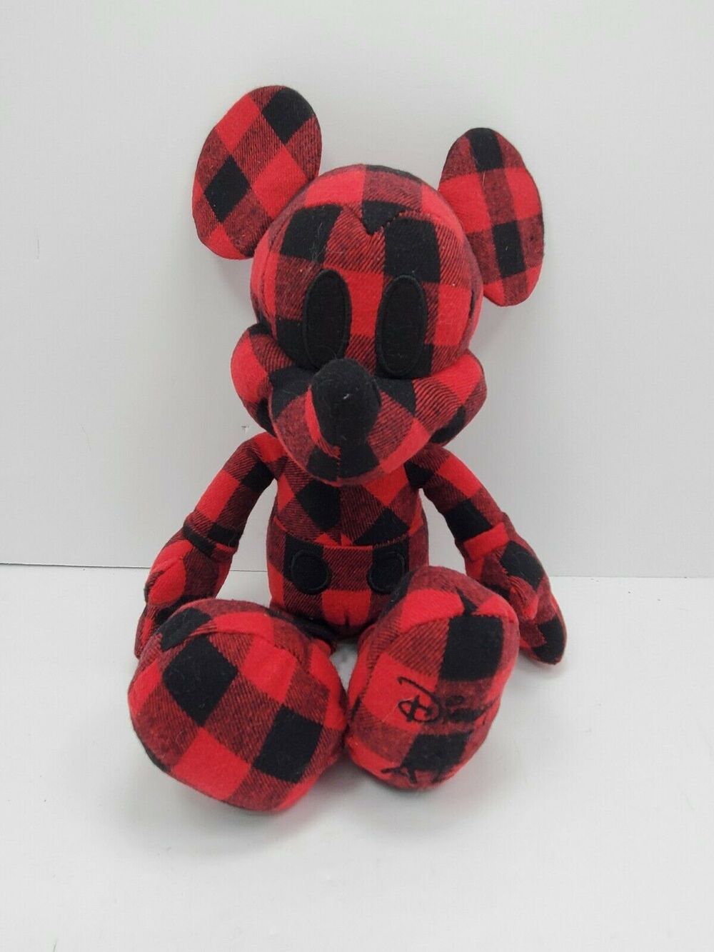 Disney Mickey Mouse X AE American Eagle Special Edition Plush Doll Red Plaid